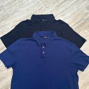 Men’s bundle Apt.9 black and blue polos – size large